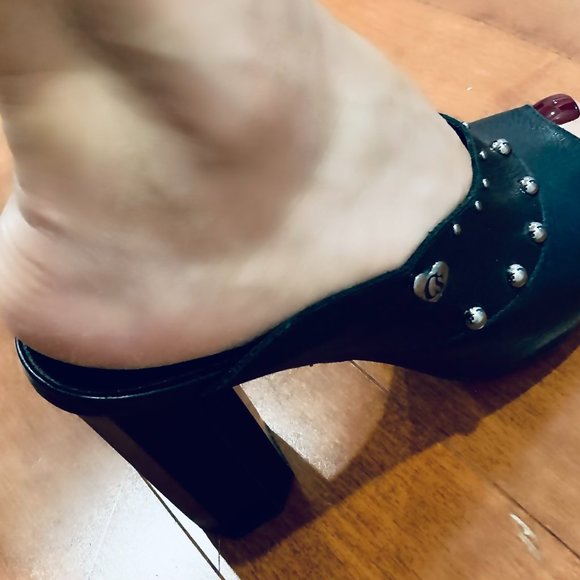 Carmen Steffens high heels black leather sandals - Picture 9 of 9